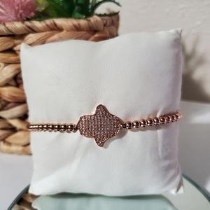Rosegold Hamsa hand bracelet..